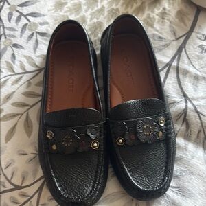 Coach Black Leather Women's Loafers